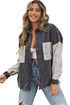 Patchwork Corduroy Buttoned Shirt Jacket